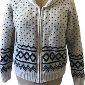Women's Levi’s Cream & Black Cowichan Patterned Sweater